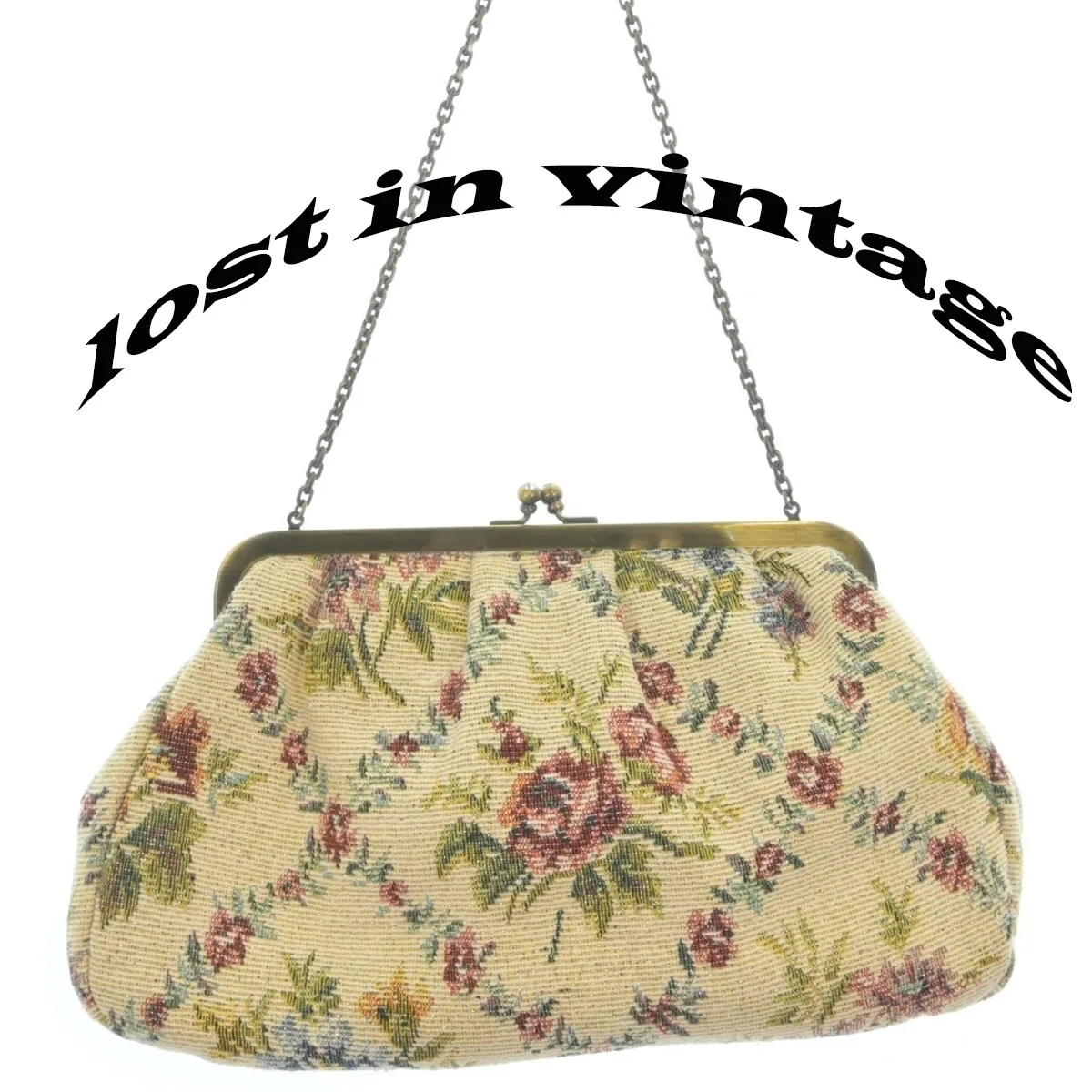 Lost in Vintage Jacquard Embroidered Handmade Frame Purse 27x14x6cm Flowers Handbag and Wallet Set Handbags Embroidery Clutch