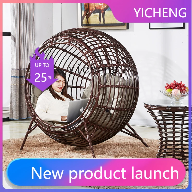 

Уличная кровать-шезлонг LYY, кровать-клетка для птиц, плетеная кровать-шезлонг из ротанга, пляжный диван-кровать для двора и балкона, кровать-гнездо для птиц