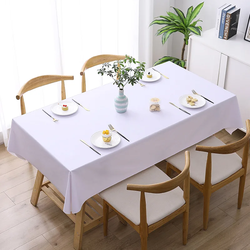 Solid Color Internet Celebrity Fabric Tablecloth Waterproof, Oil-proof and Scalding Leave-in Coffee Table Dining Cloth