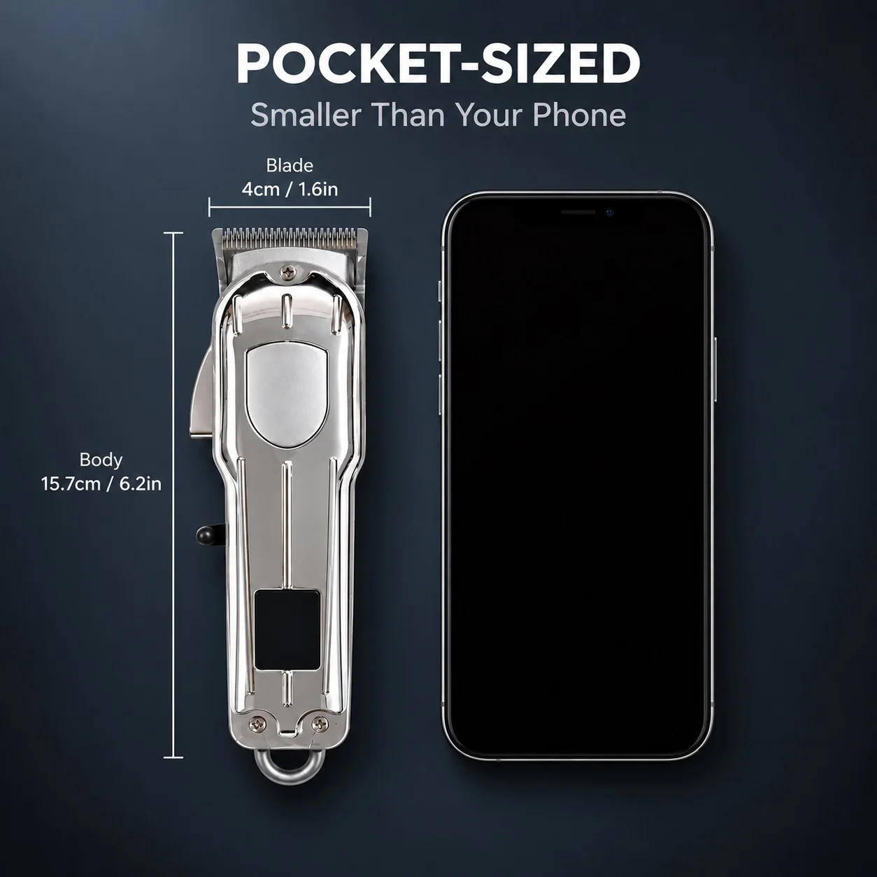 Mini Handheld Cordless Hair Clipper for Men, Electric Hair Clipper with Adjustable Cutting Length on the Side, Digital Power Display, Type-C Charging, T-Shaped Blade, Wireless Hair Trimmer for Short Hair, Hairline, Sideburns, Back of Neck, Beard Contour Trimming, Home Hairdressing Tool, Four Types of Guide Combs, Adjustable Cutting Length on the Side, Push-Button Power On, Digital Power Display, Type-C Charging, Cleaning Brush