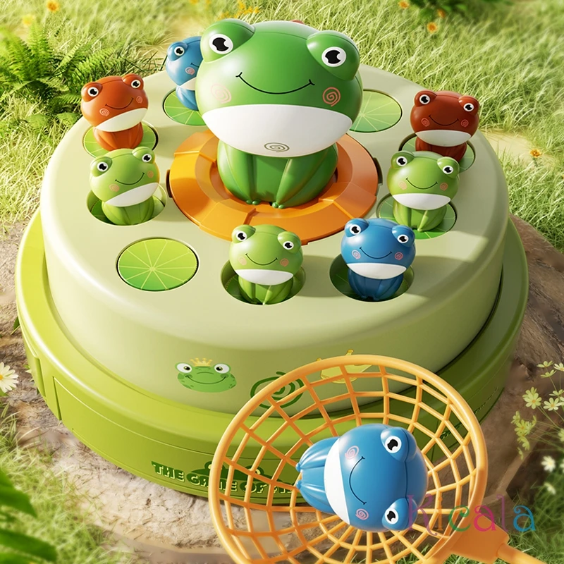 Kid Montessori Toy Launch Frog Cartoon Flying Frog Catching Funny Toy Development Sensory Interaction1 2 Players Game Puzzle Toy