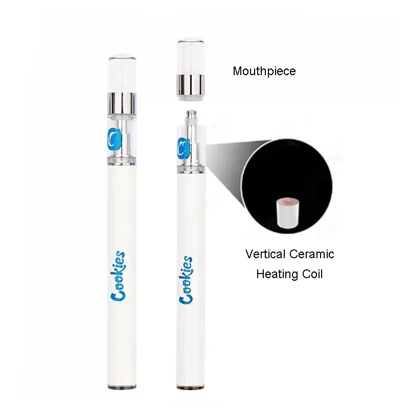 Stylo vapoteur complet en céramique, 20 pièces, Kits de démarreur de cigarettes électroniques, Cookies 0.8ml, cartouches de batterie Rechargeable 320mah, vaporisateur d'huile épaisse