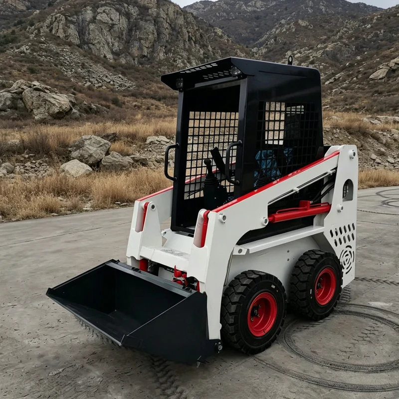 Customized EPA Skid Steer Loader Earth-moving Handling Mini Skid Steer Loader Snow Cleaning Skid Steer Loader for Sales