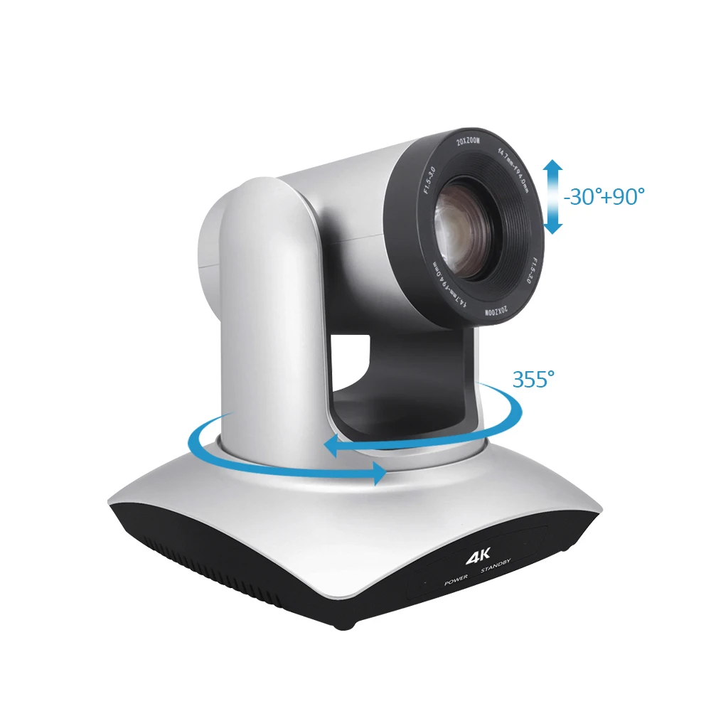 

Камера для видеоконференций JJTS USB3.0 с поддержкой 20-кратного оптического зум-механизма, PTZ, IP-камера, HDMI, Ultra HD 4K.