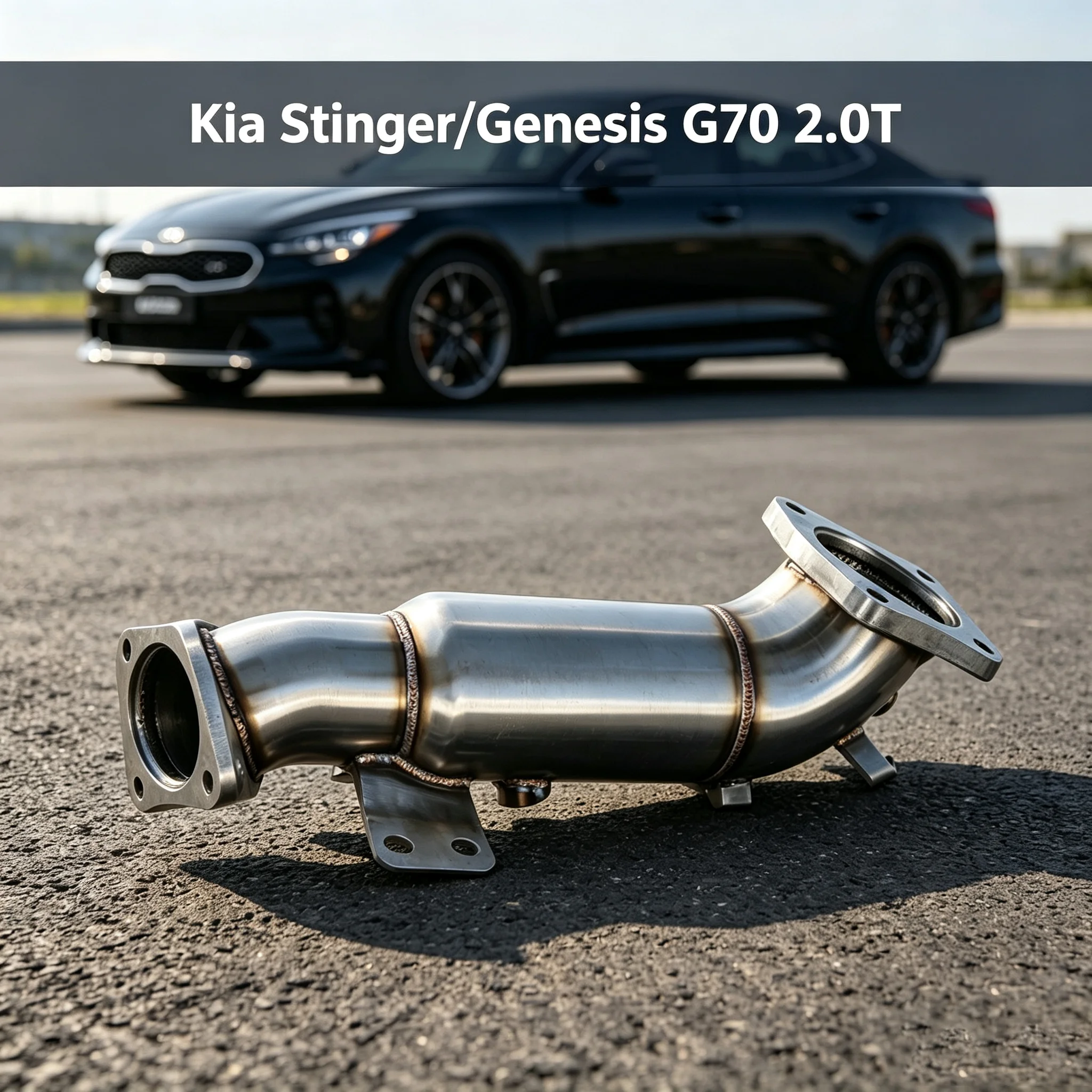 High‑Performance Stainless Steel Exhaust Downpipe For Kia Stinger Genesis G70 2.0T 2020+ Sports Exhaust Header Joint