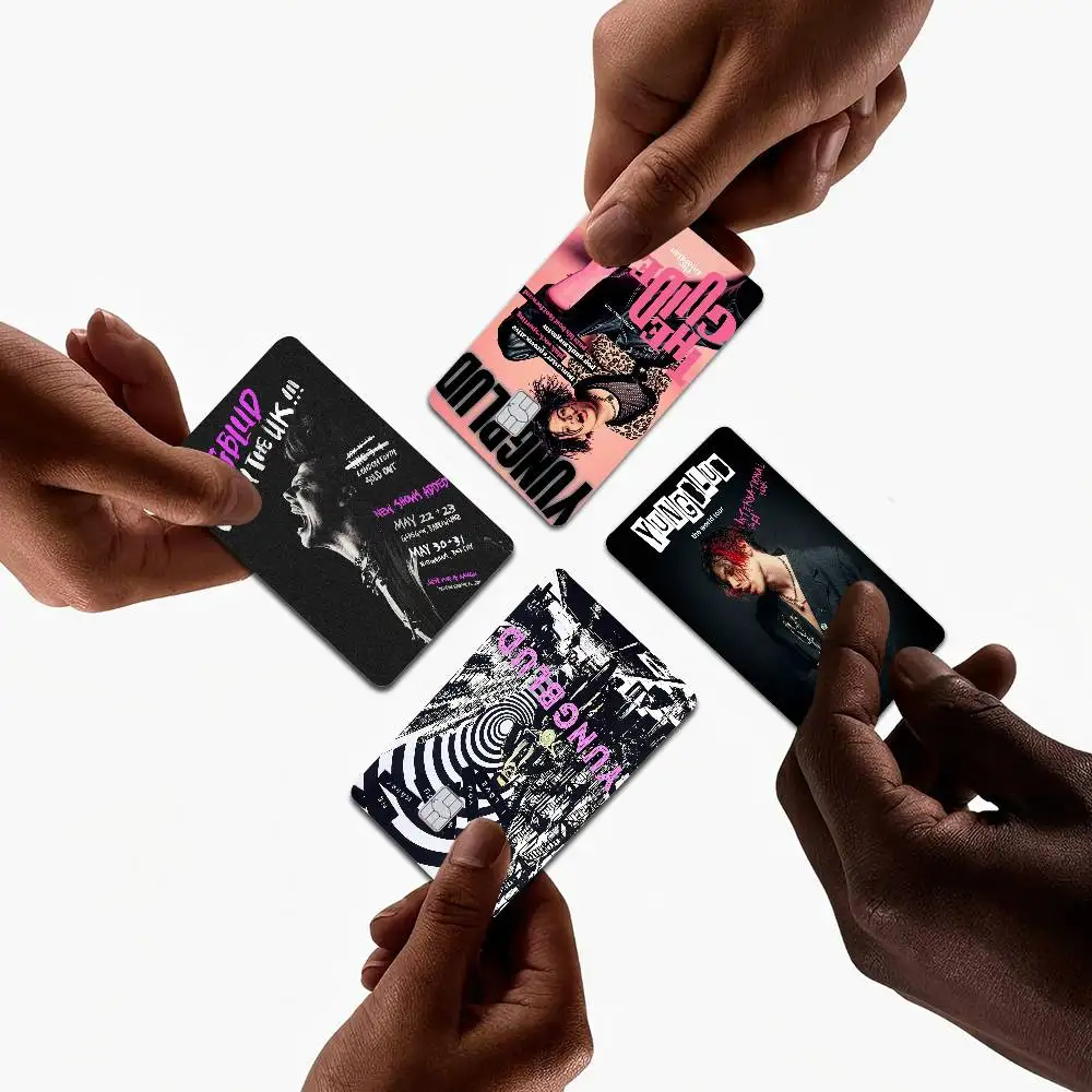 

Yungblud Singer Fashion Matte Gold Silver Black Matte Film Skin Sticker Tape For Bank Credit Debit Card