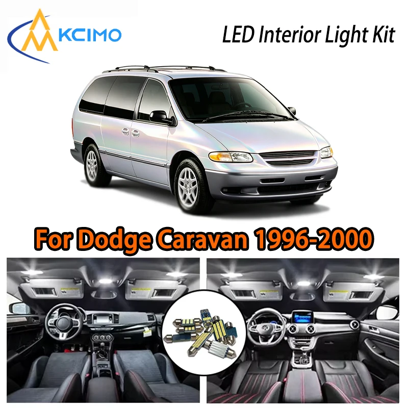 Premium LED Interior Lights For Dodge	Caravan 1996-2000, Easy Install Atmosphere Super Bright