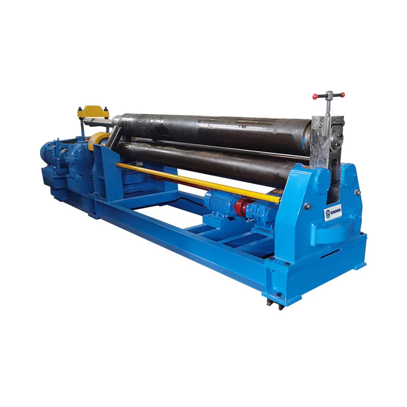 Three Roll Stainless Steel Plate Rolling Machine with Gearbox and Motor Offering End Forming Services