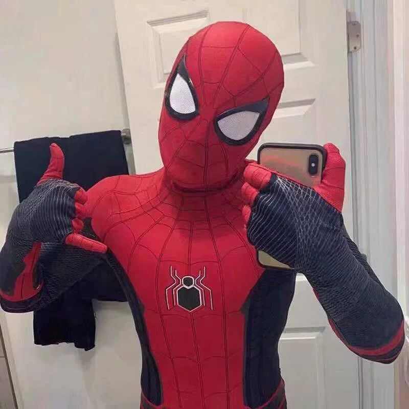 Disfraz de Spiderman Lejos de Casa, Traje de Cosplay Tom Zentai, Trajes de Spandex de Superhéroe, Disfraz de Halloween para Adultos