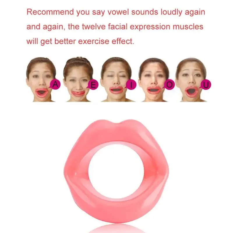 1pcs Massage Face-lift Tool Make Up Silicone Rubber Maquiagem Lips Slimmer Mouth Muscle Tightener Anti-aging Anti-wrinkle Beauty