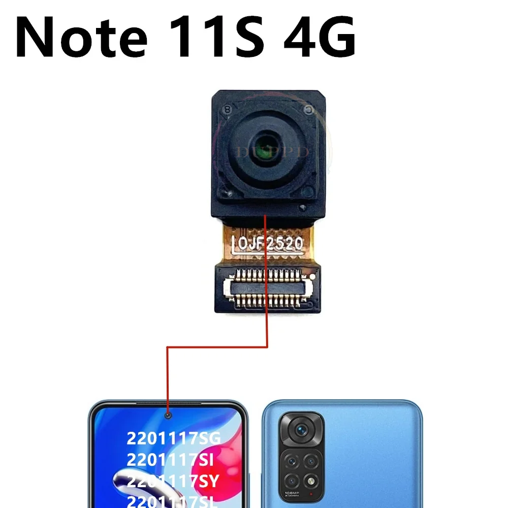 Front Back Camera For Xiaomi Redmi Note 11S 108MP Rear Backside Selfie Frontal Facing Camera Module Flex Cable Note11S