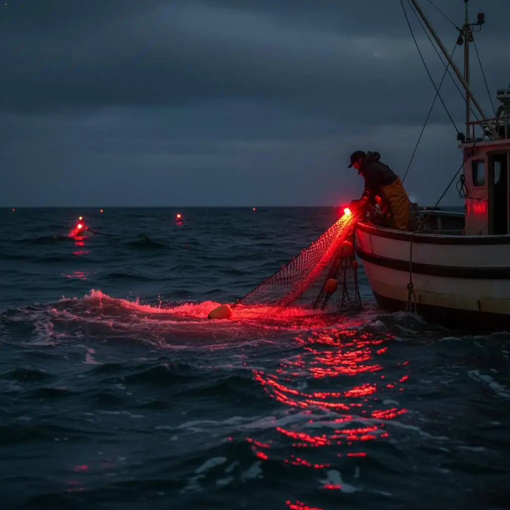 

LED Marine Navigation Signal Light Waterproof Fishing Net Beacon Lamp Underwater Night Fishing Lure Light For Boat Buoy Warning