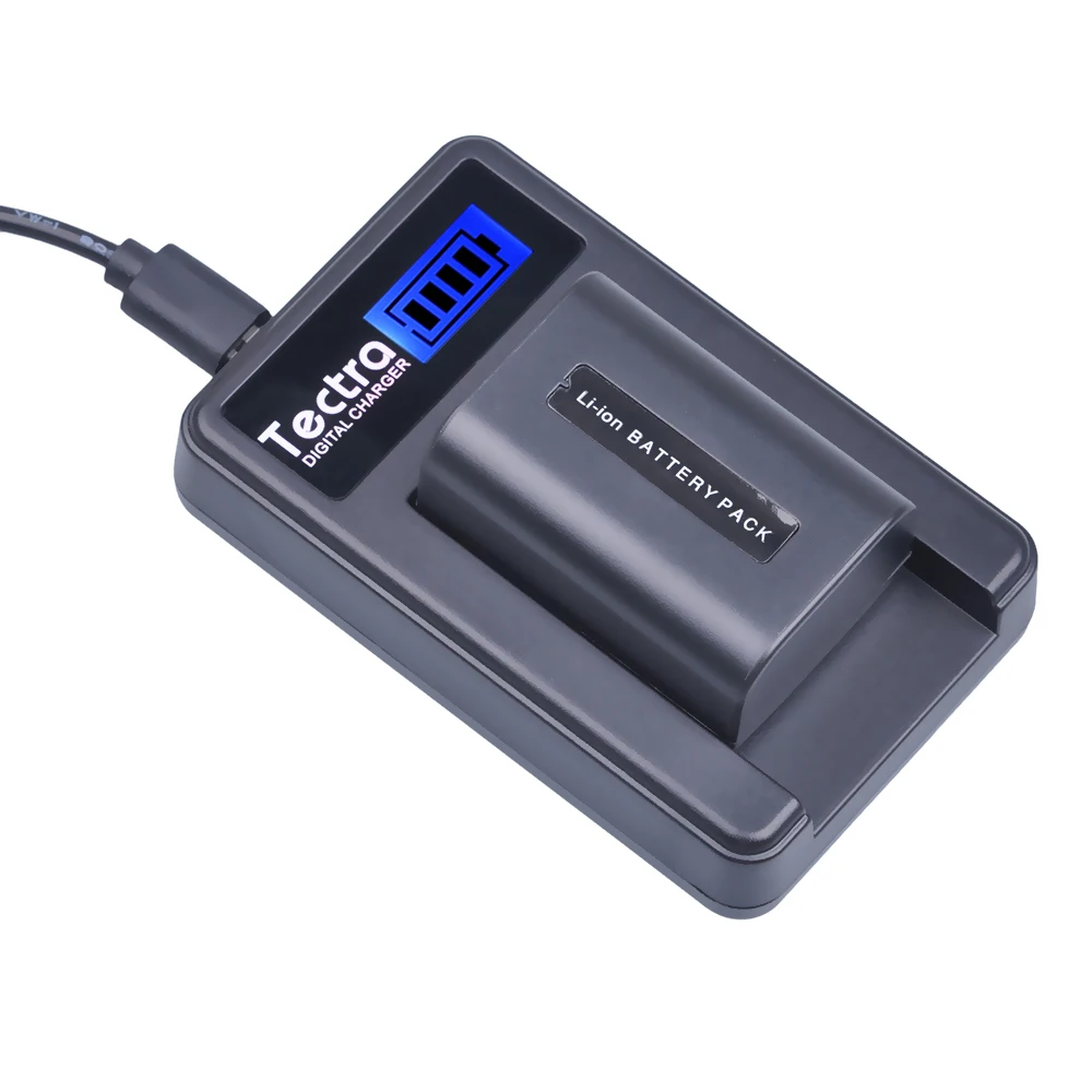 Batería de NP-FV50 NPFV50 de 1200mAh + cargador USB LCD para Sony NP-FV30 NP-FV40 NP-FV70 Handycam