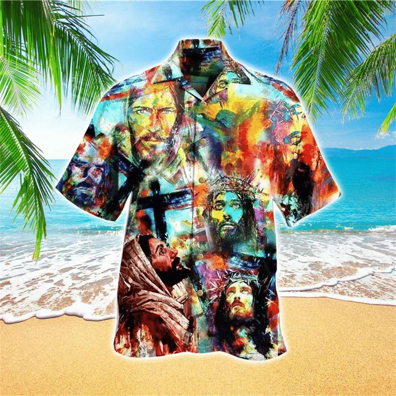 Jesus Is My Savior Jesus Loves Me Hawaiian Shirts Mens Womens Fashion Cool Beach Shirts Summer Cool Floral Shirt Tops Clothes