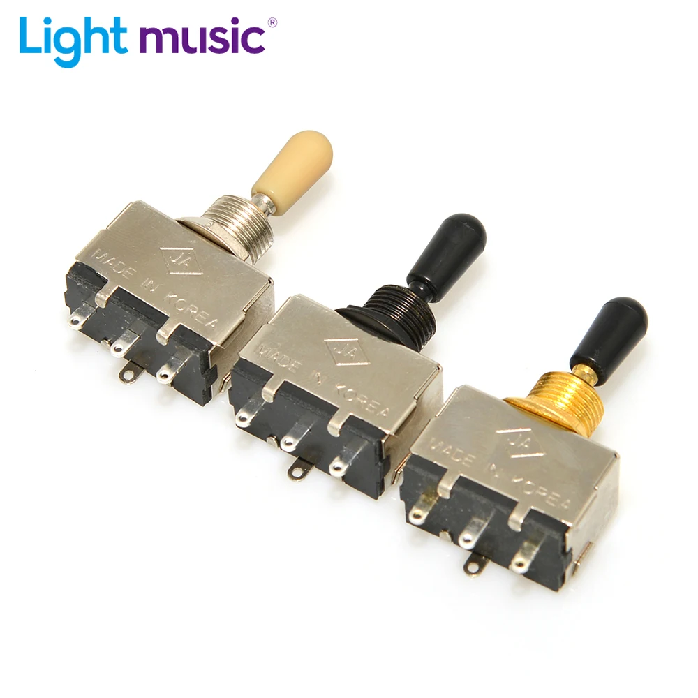 1pcs Electric Guitar 3 Way Toggle Switche Chrome with Tip Cap for Electric Guitar Parts