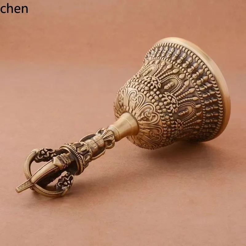 Brass Small Five-strand Vajra Hand Rattle Buddhist Supplies CopperwareW1
