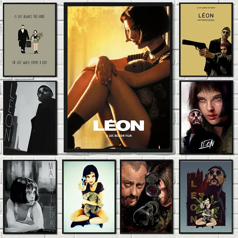 Classic Movie Leon Poster and Prints The Professional Film Wall Art Picture Canvas Painting for Coffee House Bar Room Home Decor