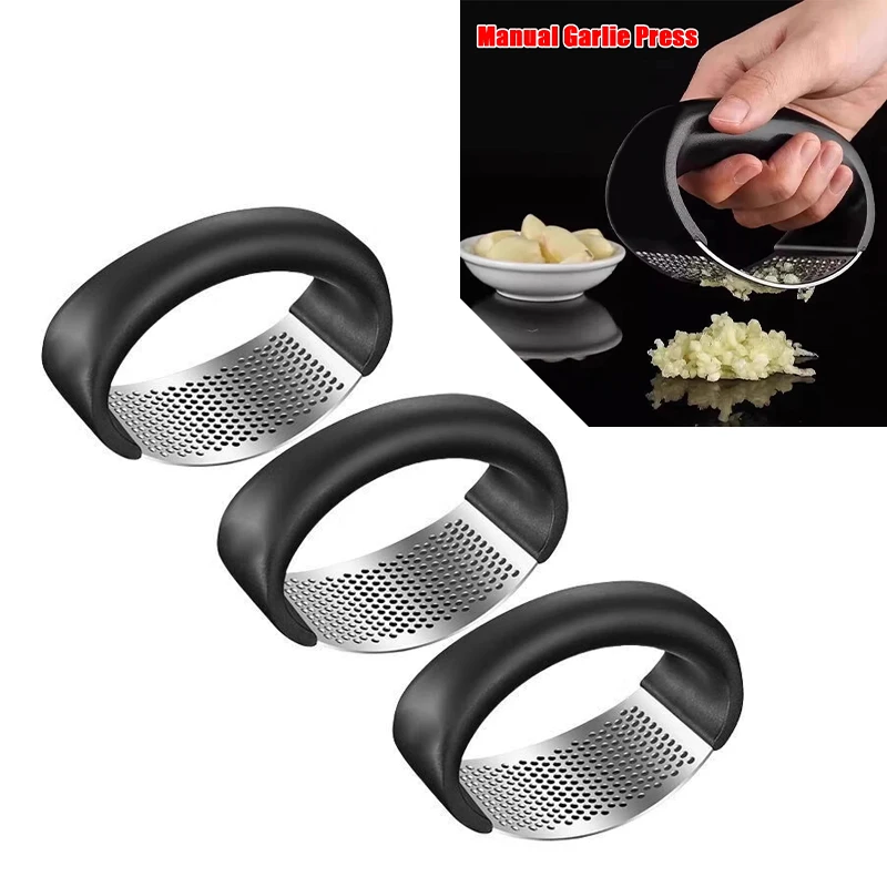 

2026 New Garlic Press Crusher Manual Kitchen Stainless Steel Garlic Mincer Chopping Garlic Tool Kitchen Accessories Gadget