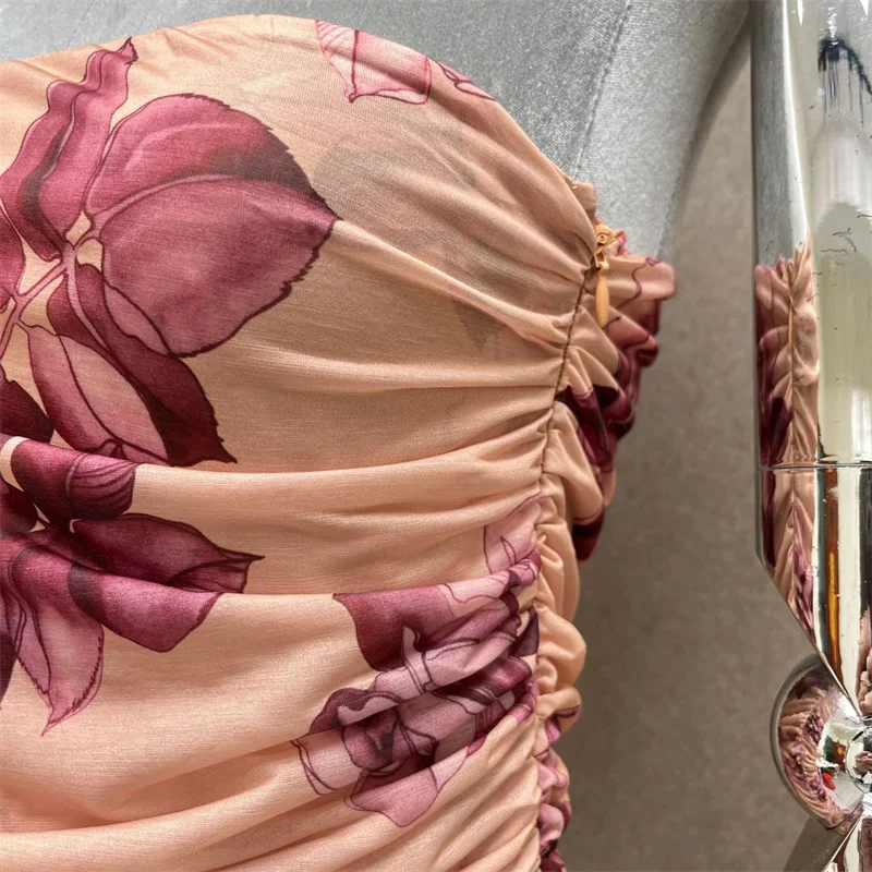 Women's dress New elastic slim fit sleeveless long dresses for summer 2025 3D flower decoration midi dresses y2k party dresses