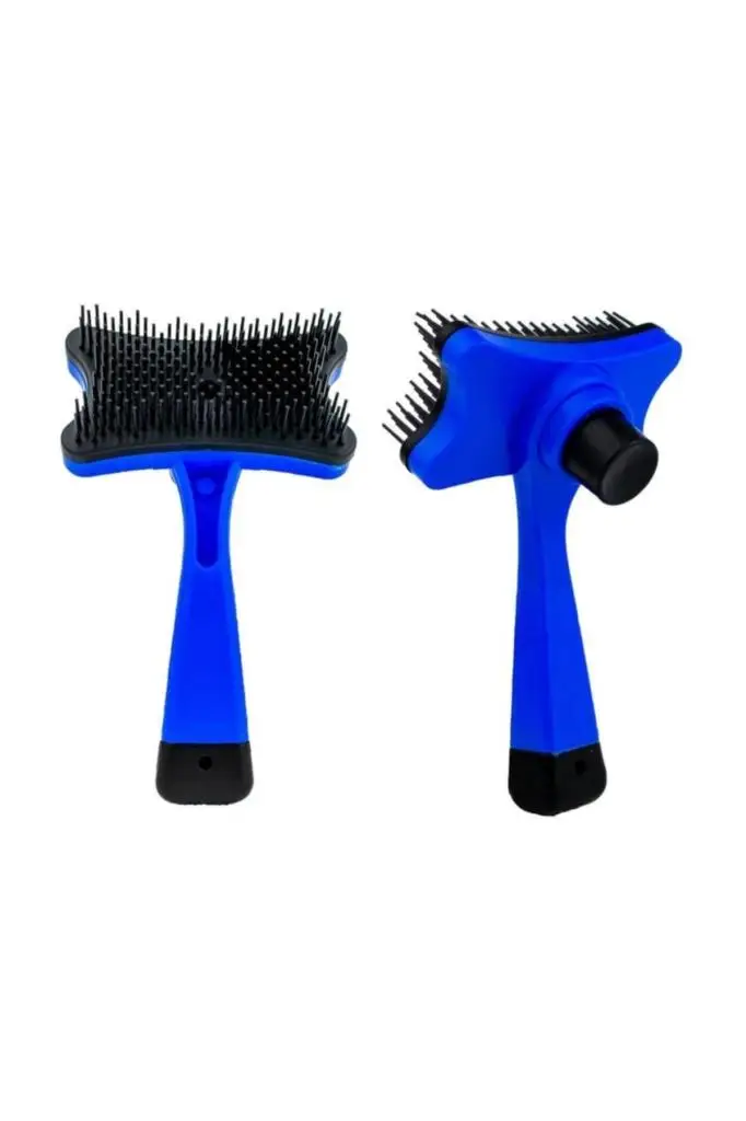 Pet Comb-Self-Cleaning Brush-Blue