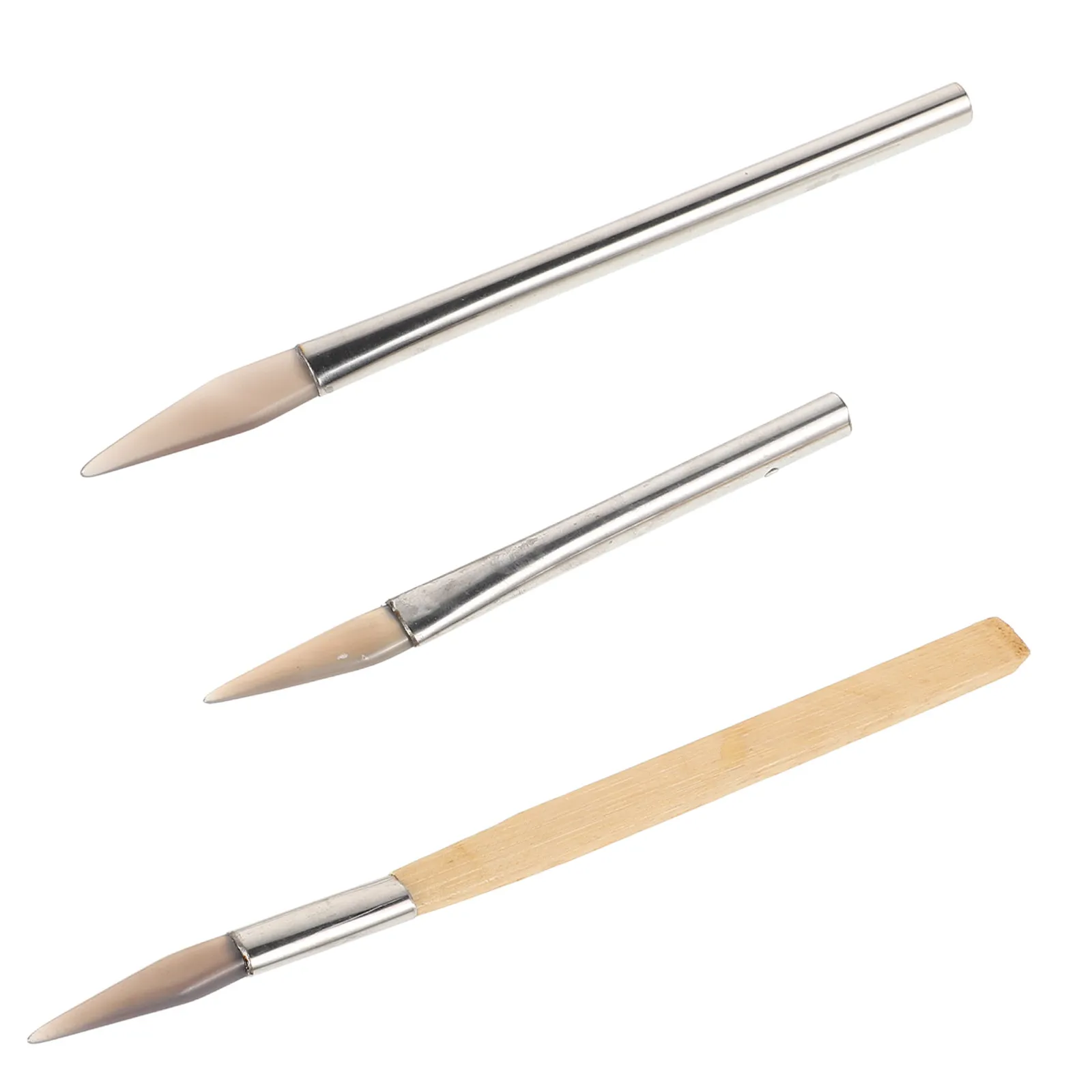 3Pcs Agate Burnisher Steel Handle Jewelry Polishing Tool Scratch Silver Ring Bracelet Jewelry