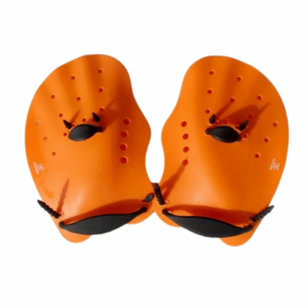 

Flexible Swim Hand Paddles Adjustable Drainage Holes Finger Webbed Paddle Ergonomic Frog Finger Swimming Training Paddles