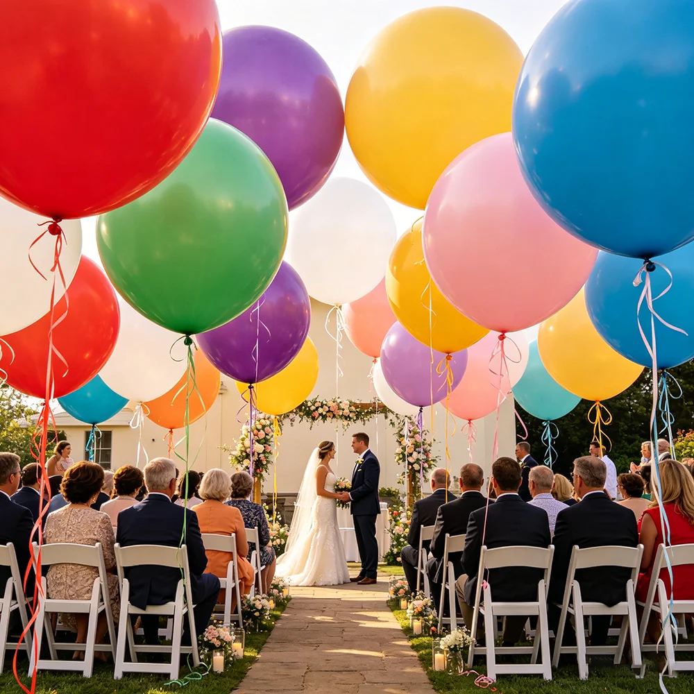

18/36 Inch Giant Colorful Latex Balloons Big Round Globos Vibrant Assorted Colors for Wedding Ceremony Birthday Outdoor Party Ba