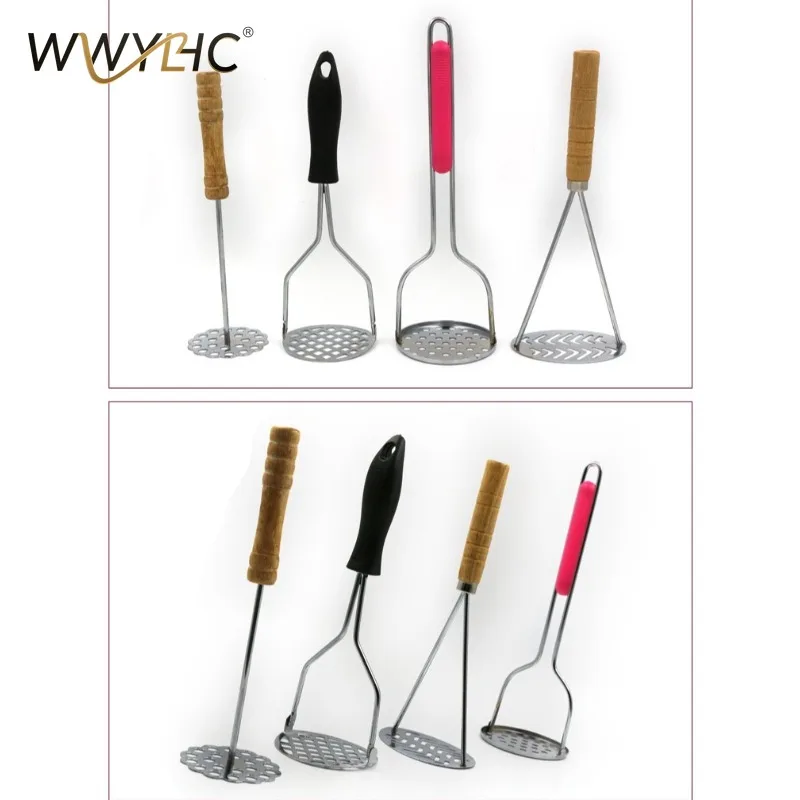 

Suitable for Wooden Handle Double Glued Potato Pressing Handle Manual Potato Puree Masher 2pc