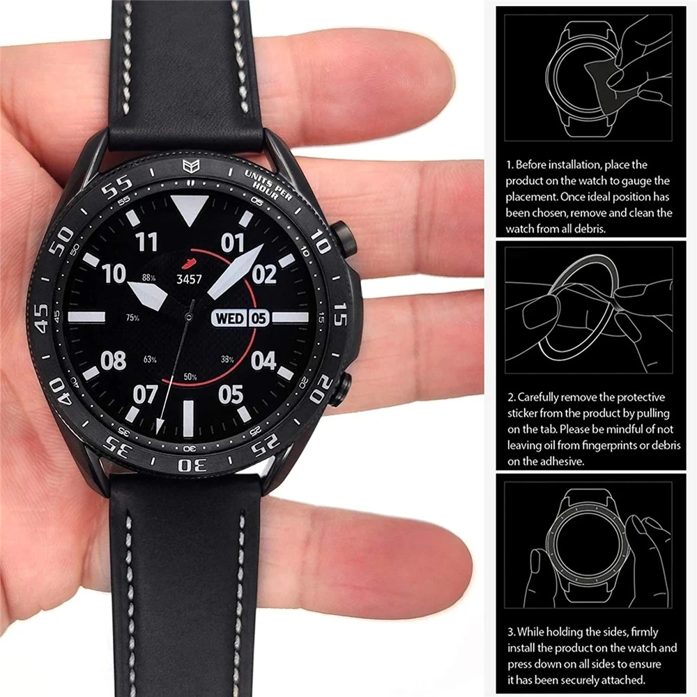 For galaxy watch 3 45mm 41mm bezel loop Styling Cover for samsung galaxy watch 3 bezel ring Anti Scratch & Collision Protector