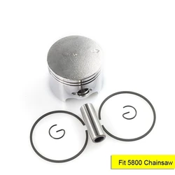 45mm Chainsaw Piston Kit Cylinder Piston Set Pin Ring Kit Fit For 5800 58CC Chainsaw Spare Parts Piston Kit