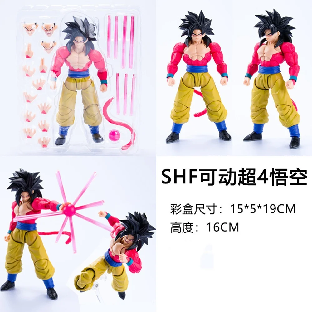 Super Ssj4 Figuras Dragon Ball Z Son Goku Action Figure Toys Anime Saiyan 4 Figurine 16cm Collection Movable Model Toy Gifts Hot