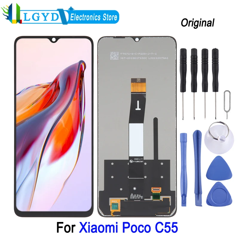 

6.71-inch IPS LCD Screen For Xiaomi Poco C55 Phone Display with Digitizer Full Assembly Replacement Part