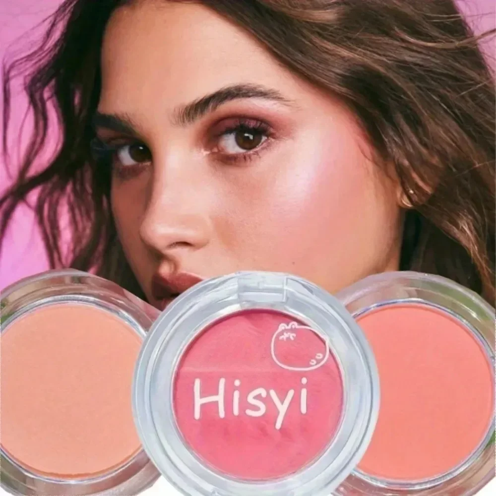 Fard arancione pesca morbido facile da colorare impermeabile schiarente opaco viso nudo trucco in polvere per guance femminile