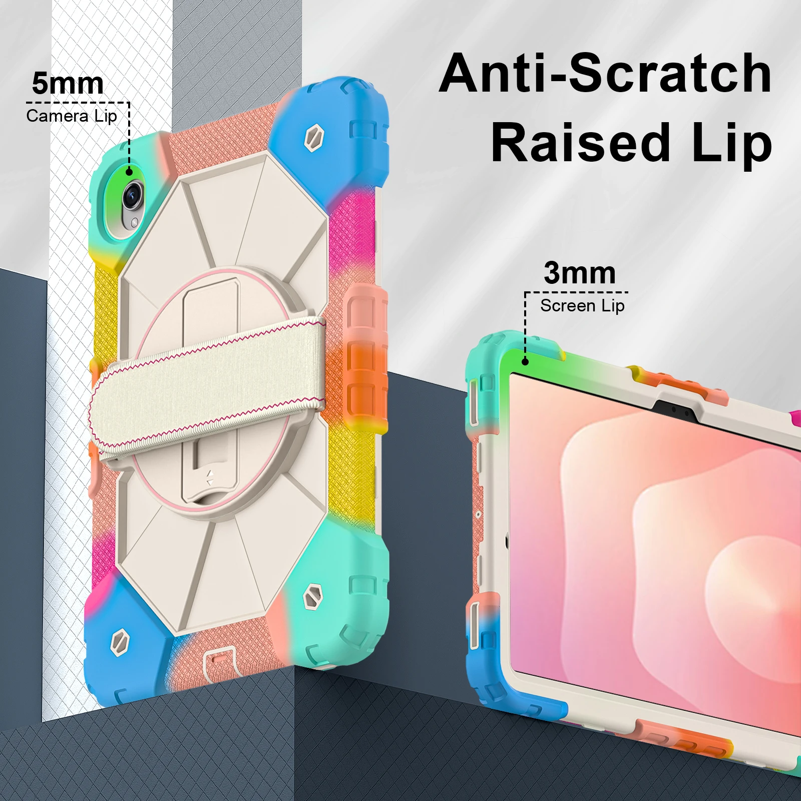 

Rotating Stand Armor Case For Samsung Tab S11 2025 11.0 inch SM-X730 SM-X736 SM-X736B 360 Heavy Duty Cover With Shoulder Strap