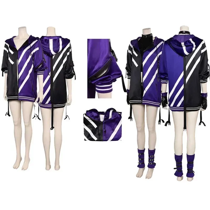 Reina Cosplay Hoodie Costume Outfits Game Tekken 8 Tops Coat Women Adult Halloween Carnival Party Role Play Disguise Suit