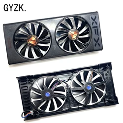 New For XFX Radeon RX5500XT 8GB Thicc II Pro black wolf version Graphics Card Replacement Fan  panel with fan