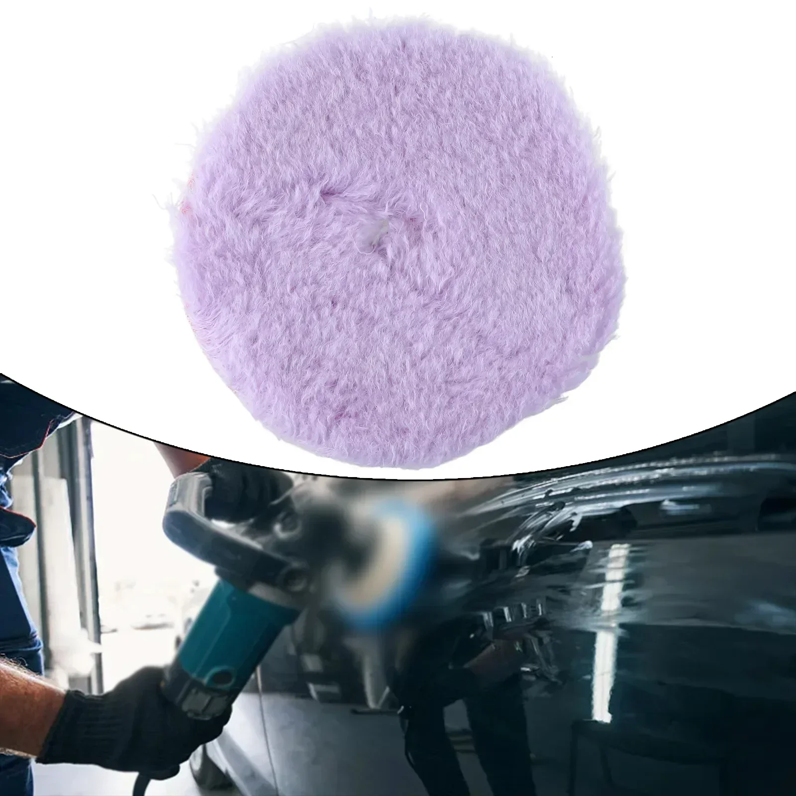 Car Paint Polishing Wool Polishing Pad 130mm 5.5 Inch Purple Sponge Foam Wood Car Waxing For Polishing Machine