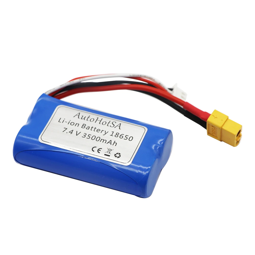 7.4V 3500mAh 18650 Lipo battery XT60 PLUG for Henglong 3818 3819 3838 3839 3889 3898 3899 3908 3918 3938 3939 tanks spare parts