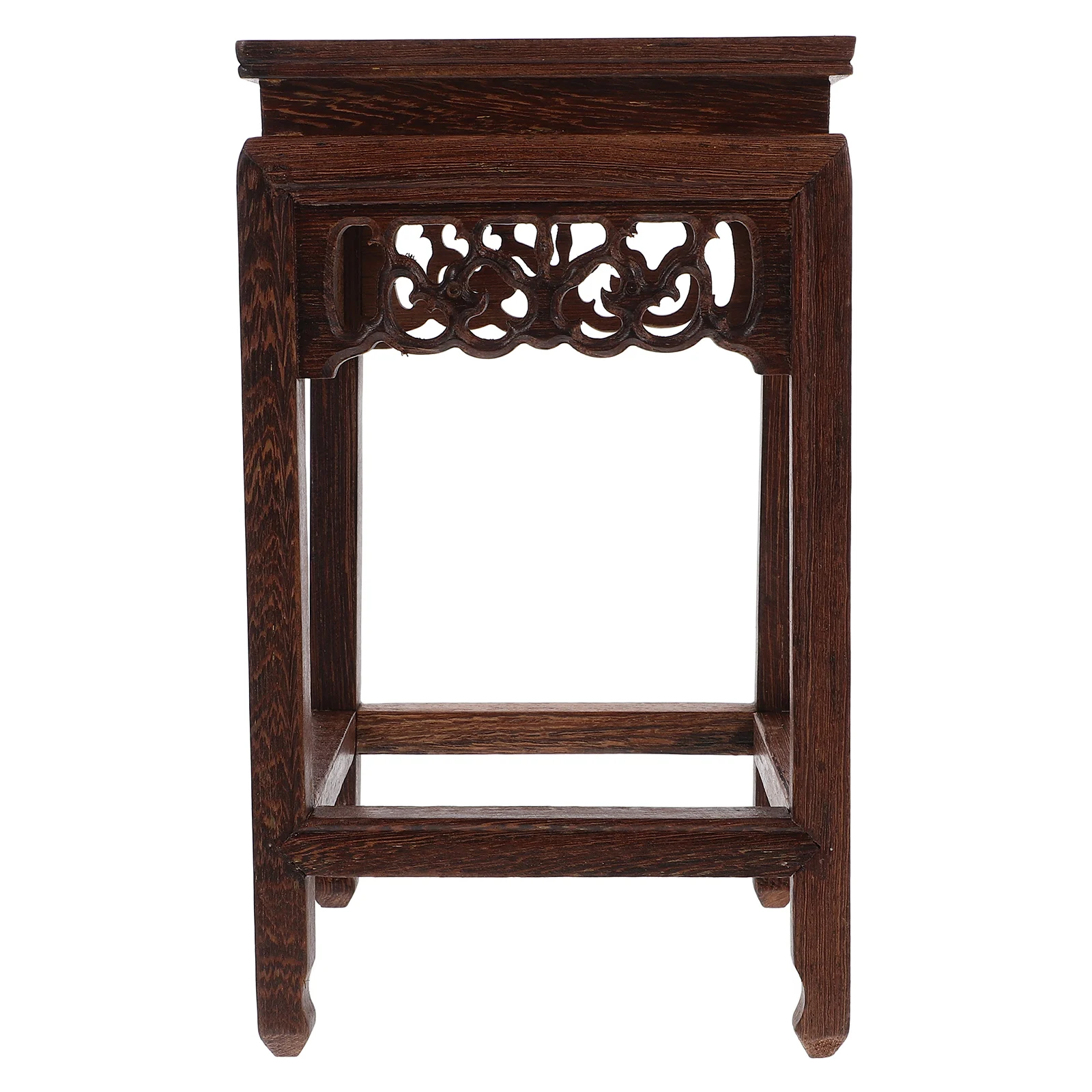 

1 Pcs Exquisite Wooden Flower Stand Miniature Jade Crafts Plant Pedestal Holder for Home Decor