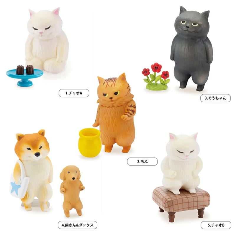 Original Kenelephant Gashapon Cat's Daily Routine Qversion Mini Anime Action Figure Model Toy Gift Cartoon Character Collection