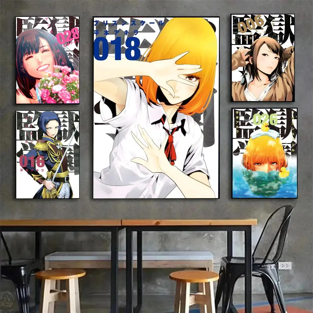 Manga Comedy Prison School Poster Painting Wall Art Mural for Living Room Home Decor and Gifts
