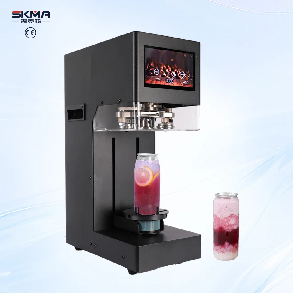 Hot Sale Aluminium Pet Cans Beverage Can Sealing Machine High Speed Commercial Milk Tea Shop Bubble Tea Can Sealing Machine