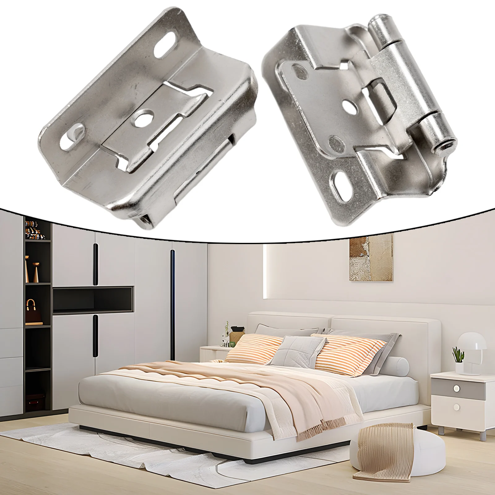 Hinge Automatically Close Semi Partial Wrap Around Strong Mounting Type Outstanding Functionality Satin Nickel