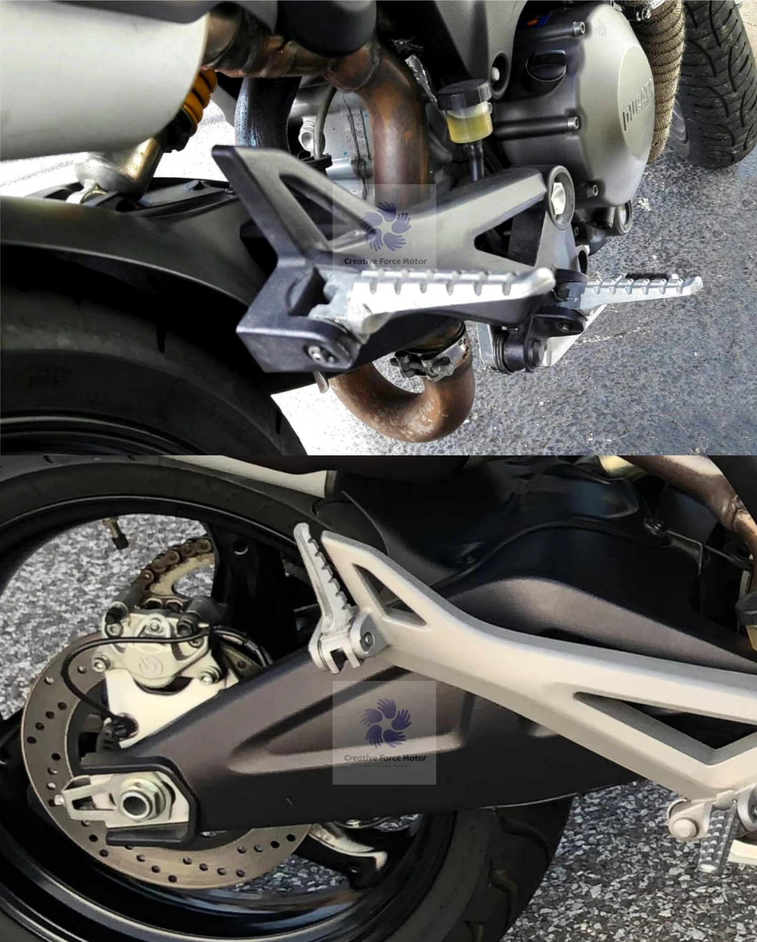 Rider Passenger Footrest motorcycle Highway Front Rear Foot Pegs For Ducati 1100 SuperSport 950 S Scrambler Icon Hypermotard 796 - view 6