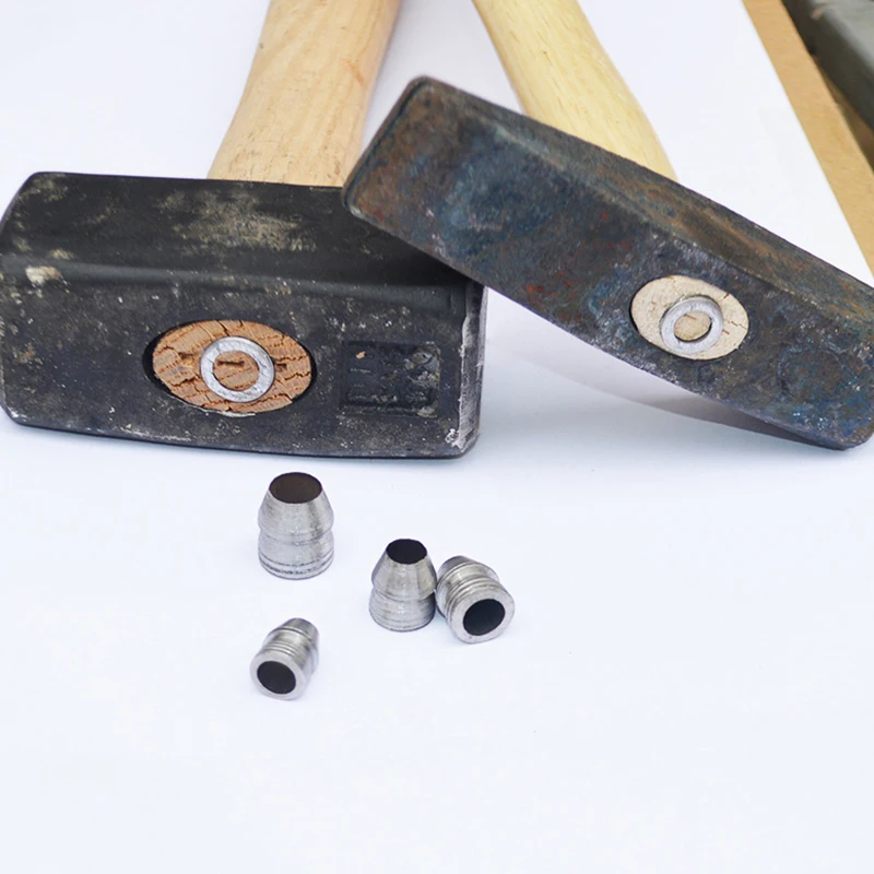 10pcs Set Baji Pengaman Bulat Berbahan Baja untuk Gagang Palu, Baji Pembelah untuk Palu Cakar, Baja untuk Pertukangan dan Perawatan