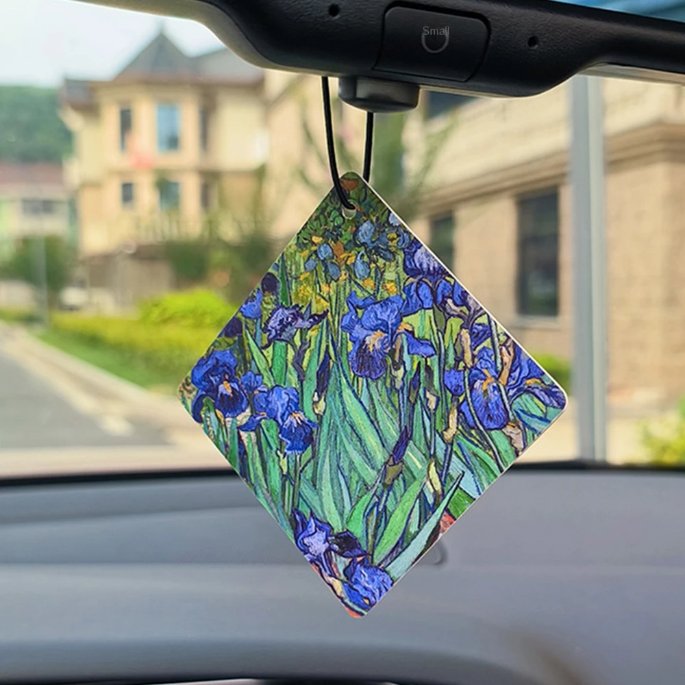 1/3/5 PCS Car Air Freshener Auto Aromatherapy Film Car Hanging Oil Painting Paper Fragrance Tablets Deodorization Accessories