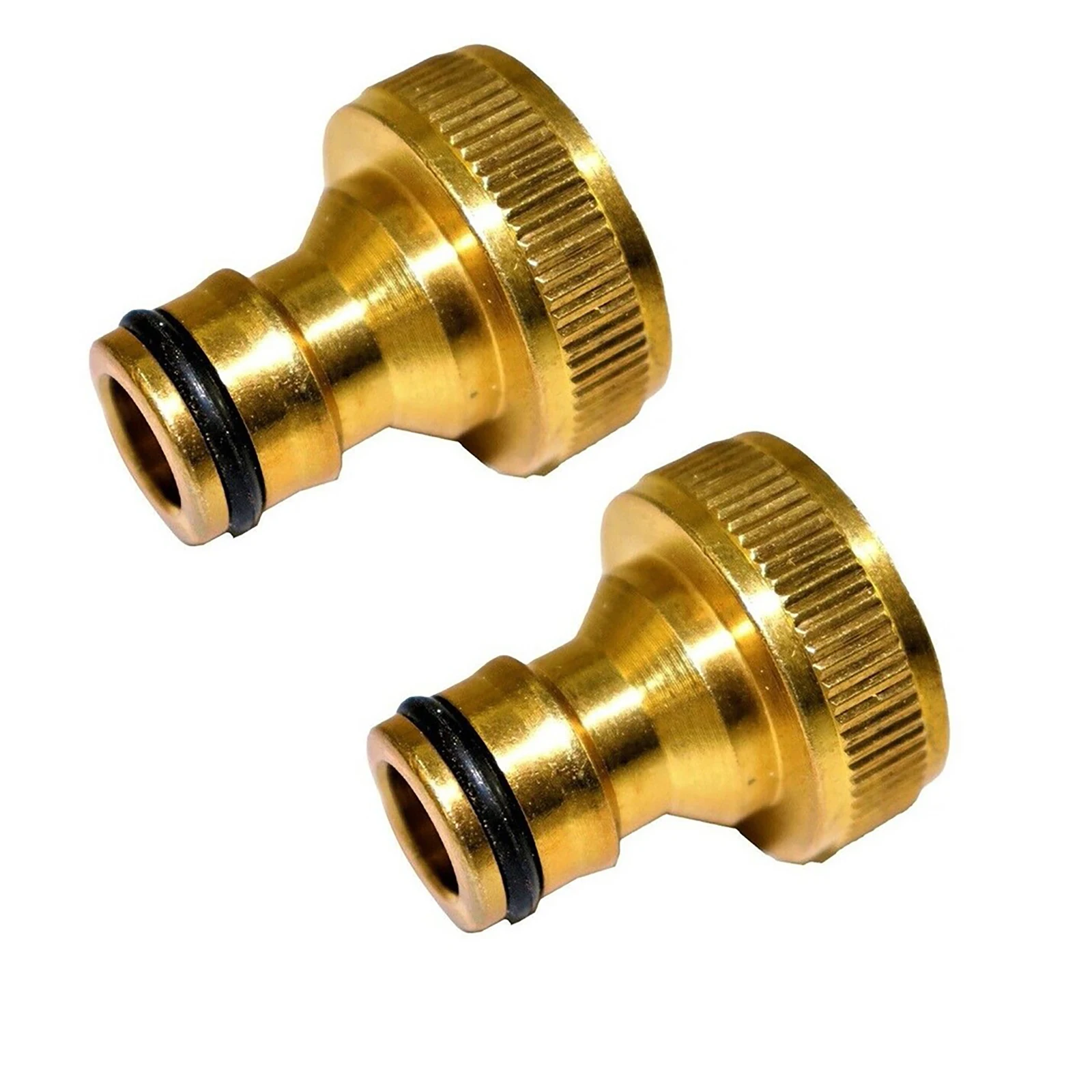

New Parts Thread Connector Tap Water Pipe Adaptor Brass Connected Faucet Fitting Garden HOSE Replacement 2pcs 3/4\\\" 4*3cm