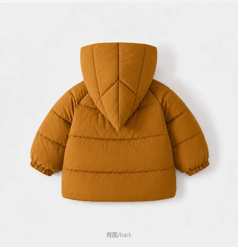 Toddler Boys Girls Winter Padded Warm Puffer Jacket Kids Fashion Elf Hooded Tassel Zipper Windproof Coat Lightweight Outerwear