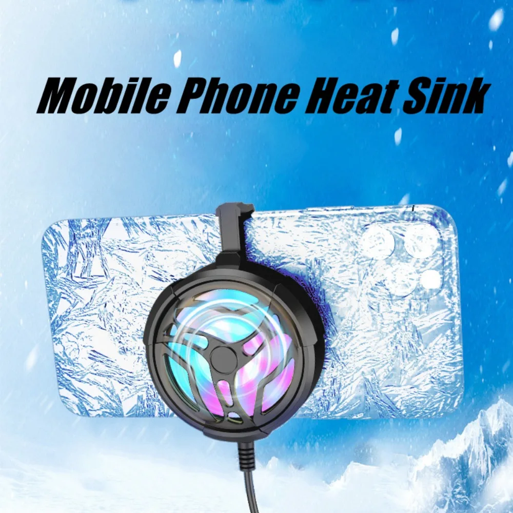 Mini ABS+PC Mobile Phone Heat Sink Hurricane Light Weight Phone Cooling Fan Stretch Buckle USB Game Cooler Mobile Phone
