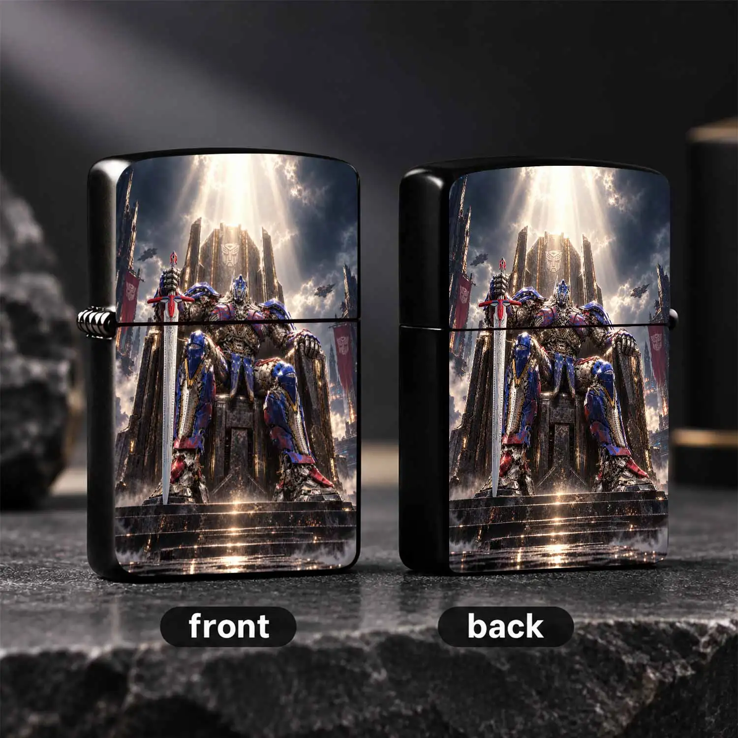 Optimus Prime Throne Themed Creative Portable Lighter, Cool Mecha Style Collectible Ornament, Multi-scene Practical Personalized Accessory for Daily Outdoor Use, Ideal Surprise Festival Gift for B A Humorous And Interesting Lighter